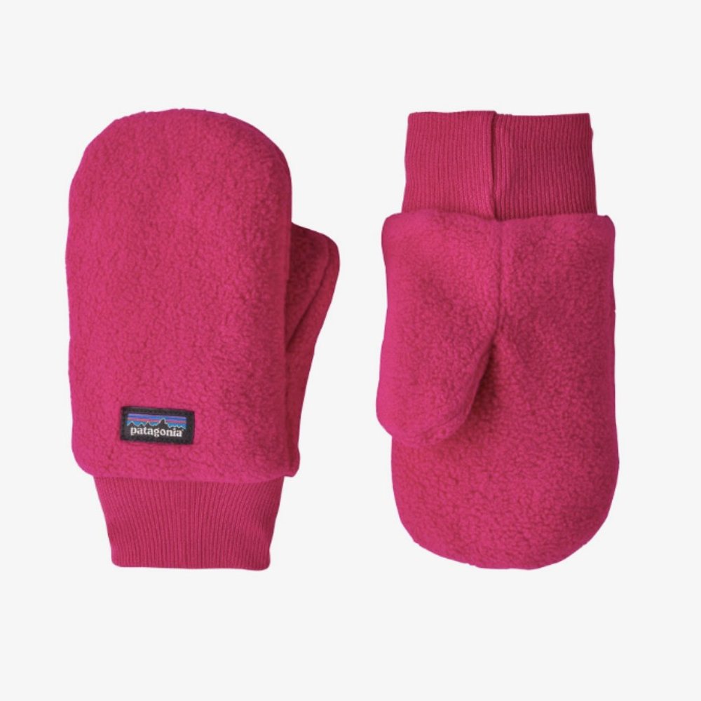 Patagonia Baby Girl Pita Pocket Mittens in Mystic Pink